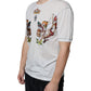 Dolce & Gabbana White Angel Crown Print Crew Neck T-shirt