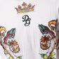 Dolce & Gabbana White Angel Crown Print Crew Neck T-shirt