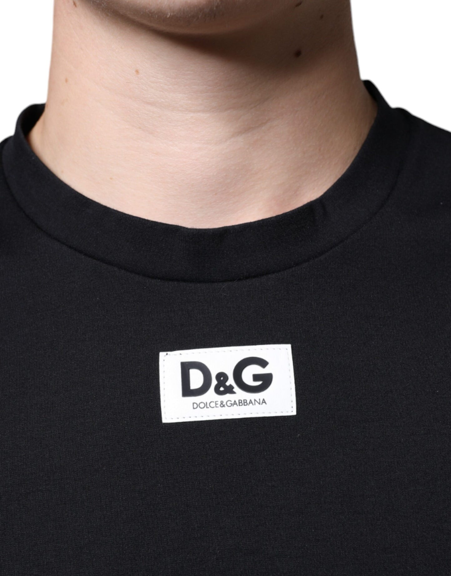 Dolce & Gabbana Dark Blue Cotton DG Logo Casual T-shirt