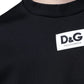 Dolce & Gabbana Dark Blue Cotton DG Logo Casual T-shirt