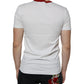 Dolce & Gabbana White Graphic Print Cotton Crew Neck T-shirt