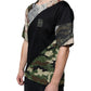 Dolce & Gabbana Multicolor Camouflage Patchwork DG Royal T-shirt