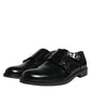 Daniele Alessandrini Black Leather Monk Strap Dress Formal Shoes