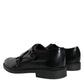 Daniele Alessandrini Black Leather Monk Strap Dress Formal Shoes