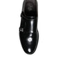 Daniele Alessandrini Black Leather Monk Strap Dress Formal Shoes