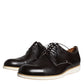 Pollini Black White Leather Lace Up Men Dress Formal Shoes