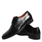 Dolce & Gabbana Black Leather Derby Formal Dress Shoes