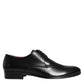 Dolce & Gabbana Black Leather Derby Formal Dress Shoes