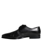 Dolce & Gabbana Black Leather Derby Formal Dress Shoes