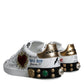 Dolce & Gabbana White Heart Studded Low Top Sneakers Shoes