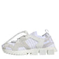 Dolce & Gabbana White Mesh Sorrento Trekking Sneakers Shoes