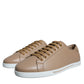 Dolce & Gabbana Brown Low Top Men Saint Tropez Sneakers Shoes