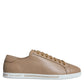 Dolce & Gabbana Brown Low Top Men Saint Tropez Sneakers Shoes