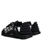 Dolce & Gabbana Black Logo Lace Up Low Top NS1 Sneakers Shoes