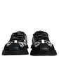 Dolce & Gabbana Black Logo Lace Up Low Top NS1 Sneakers Shoes