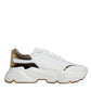 Dolce & Gabbana White Gold DAYMASTER Leather Sneakers Shoes