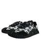 Dolce & Gabbana Black Logo Lace Up Low Top NS1 Sneakers Shoes