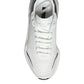 Dolce & Gabbana White Silver DAYMASTER Leather Sneakers Shoes