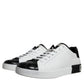 Dolce & Gabbana White Leather Logo Portofino Sneaker Shoes