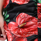 Dolce & Gabbana Black Tropical Floral Sheath Maxi Dress