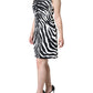 Dolce & Gabbana Black White Zebra A-line Sheath Mini Dress