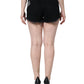 Dolce & Gabbana Black Cotton Stretch Strass Hot Pants Shorts