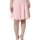 Dolce & Gabbana Pink Viscose High Waist A-line Mini Skirt