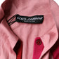 Dolce & Gabbana Pink Short Sleeves Pullover Ascot Collar Top