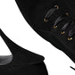 Dolce & Gabbana Black Lace Up Trekking Ankle Boots Shoes