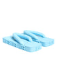 Dolce & Gabbana Light Blue Rubber Slides Flats Sandals Shoes