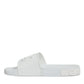 Dolce & Gabbana White Rubber Slides Sandals Beachwear Shoes