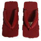 Dolce & Gabbana Red Rubber Slides Sandals Flip Flops Shoes