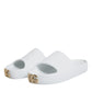 Dolce & Gabbana White Rubber Slides Sandals Beachwear Shoes