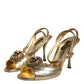 Dolce & Gabbana Gold Devotion Embellished Keira Sandals Shoes