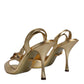 Dolce & Gabbana Gold Devotion Embellished Keira Sandals Shoes