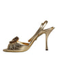 Dolce & Gabbana Gold Devotion Embellished Keira Sandals Shoes