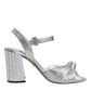 Dolce & Gabbana Silver Mirror Heels KEIRA Sandals Shoes