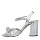 Dolce & Gabbana Silver Mirror Heels KEIRA Sandals Shoes