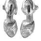 Dolce & Gabbana Silver Mirror Heels KEIRA Sandals Shoes