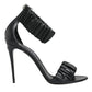 Dolce & Gabbana Black High Heels Ankle Strap Sandals Shoes