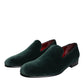 Dolce & Gabbana Green Velvet Slip On Loafers Flats Shoes