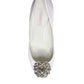 Dolce & Gabbana White Crystals Peep Toe Satin Pumps Shoes