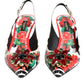 Dolce & Gabbana Multicolor Crystal Heels Slingback Shoes