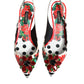 Dolce & Gabbana Multicolor Crystal Heels Slingback Shoes