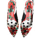 Dolce & Gabbana Multicolor Crystal Heels Slingback Shoes