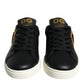 Dolce & Gabbana Black Portofino Sacred Heart Sneakers Shoes