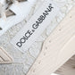 Dolce & Gabbana White Lace NS1 Low Top Sneaker Sports Shoes