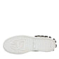 Dolce & Gabbana White Crystal Portofino Low Top Sneaker Shoes