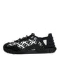 Dolce & Gabbana Black Logo Lace Up Low Top NS1 Sneakers Shoes