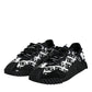 Dolce & Gabbana Black Logo Lace Up Low Top NS1 Sneakers Shoes